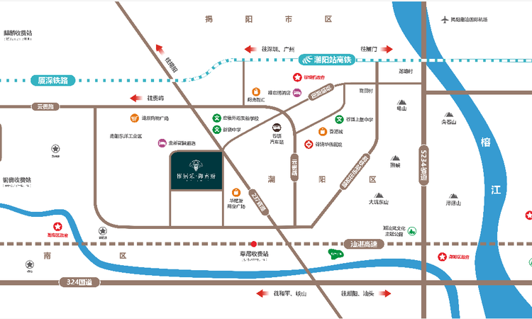 雅居乐御宾府交通图