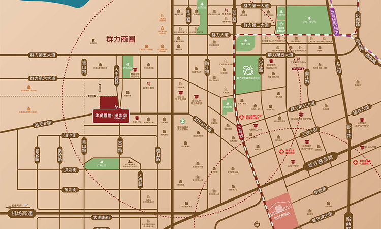 华润置地·崑崙御交通图