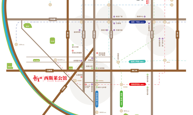 绿地新里城西斯莱公馆商业交通图