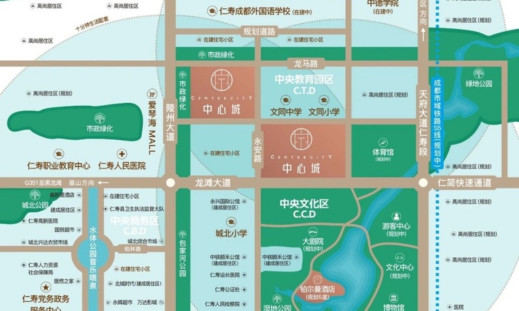 仁寿中心城交通图