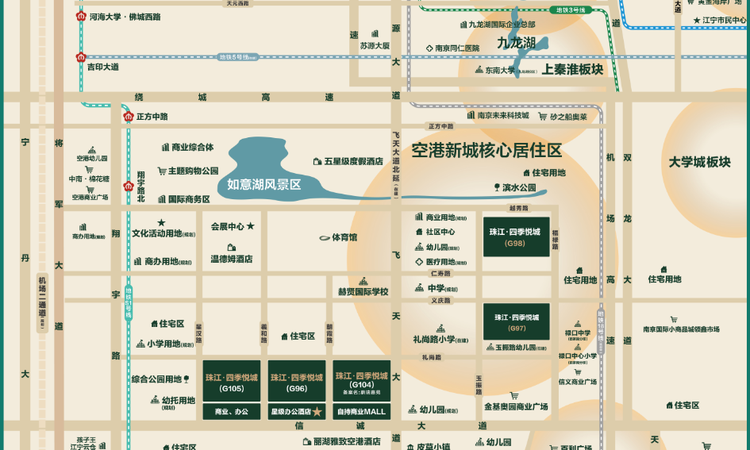 珠江四季悦城交通图