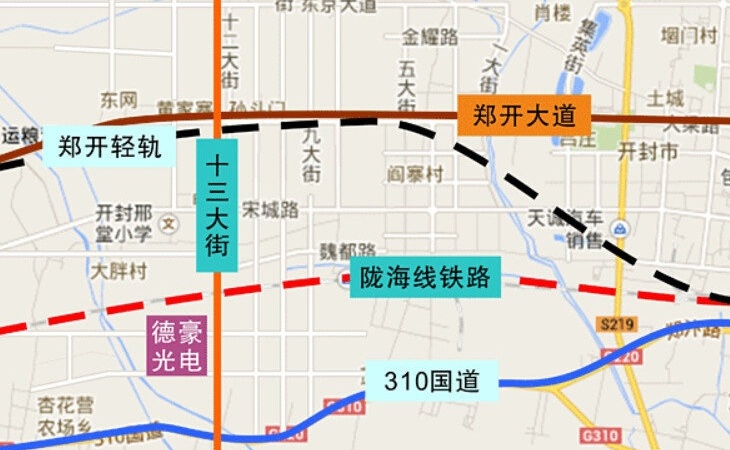 开封德豪光电科技园交通图
