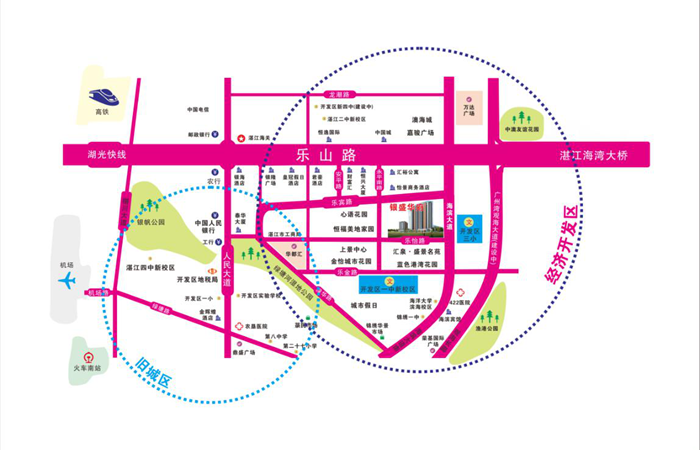 银盛华府交通图
