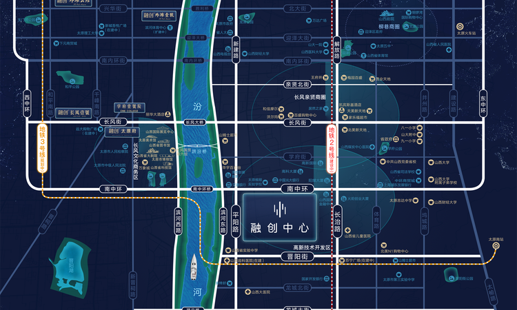 融创中心交通图
