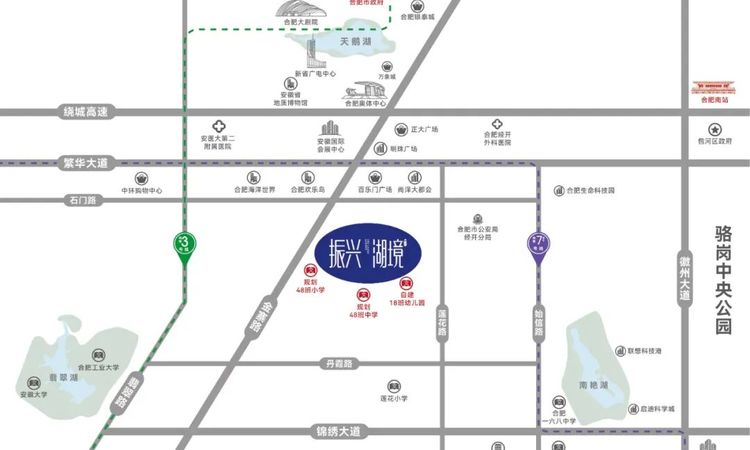 振兴湖境花园交通图