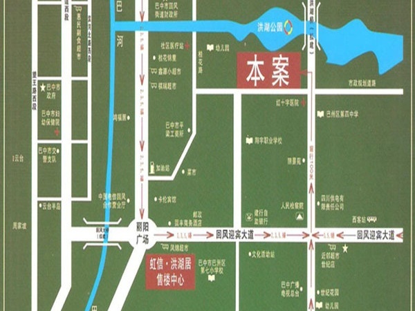 洪湖居交通图