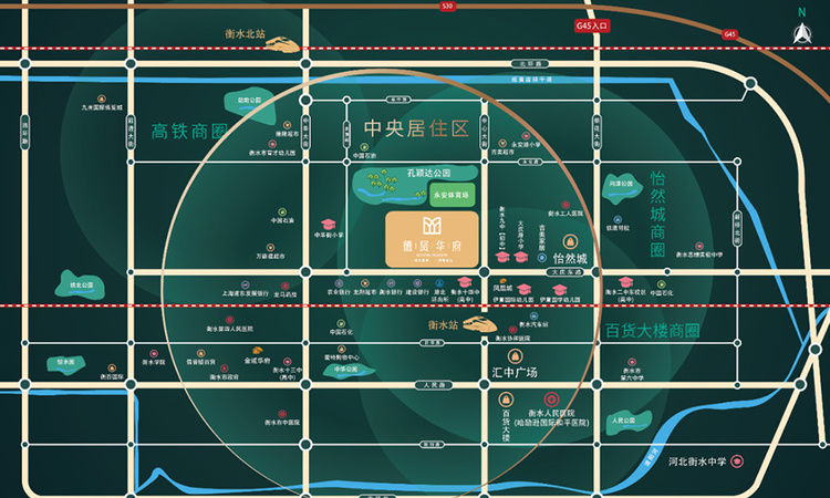 德贤华府交通图