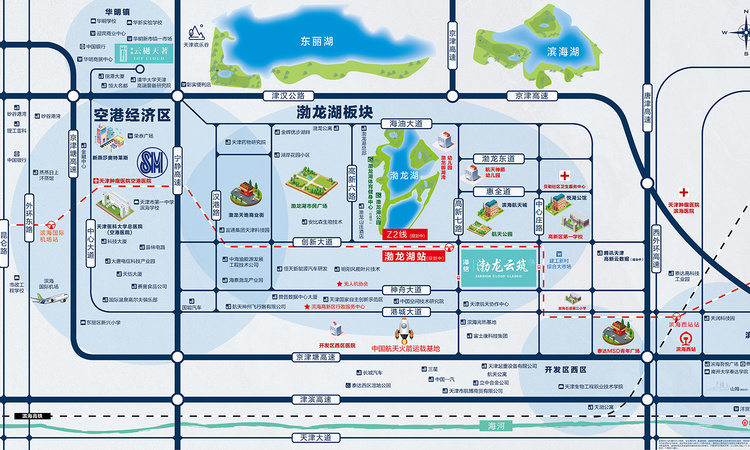 泽信渤龙云筑交通图