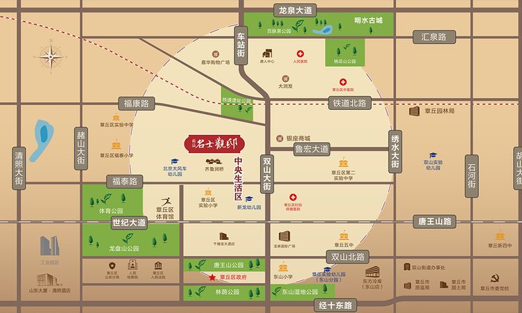 南益名士观邸交通图