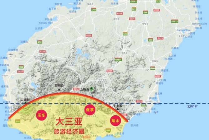 乐东椰林阳光交通图