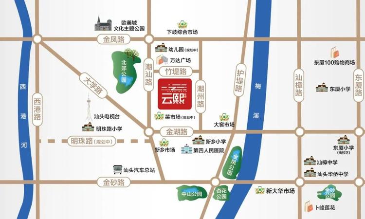 敏捷云熙花园交通图
