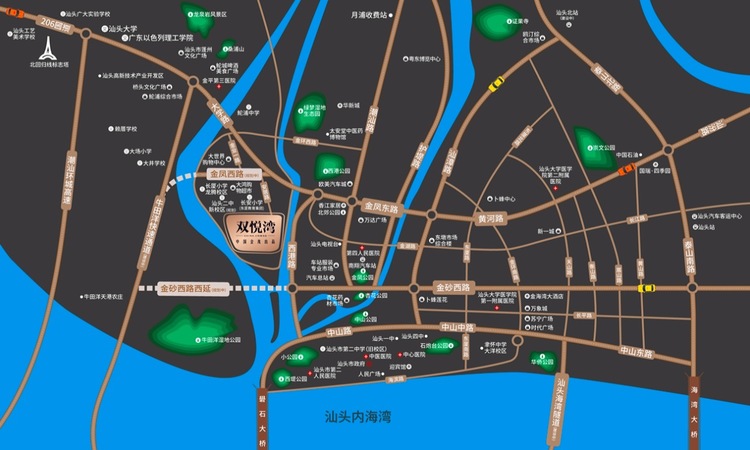 双悦湾交通图