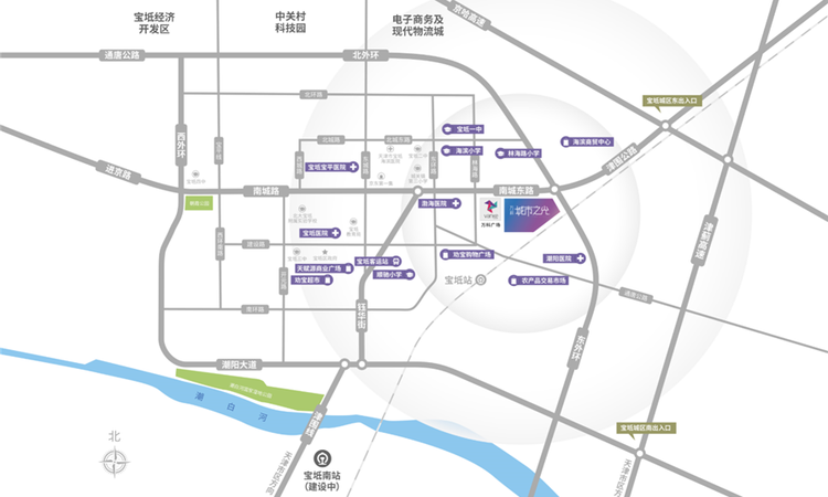 万科宝坻城市之光交通图