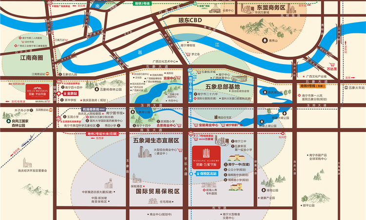 荣和·五象学府交通图