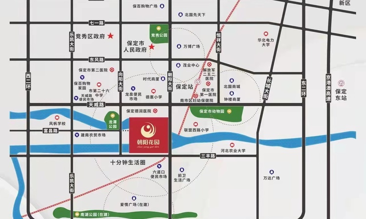 朝阳花园A区交通图