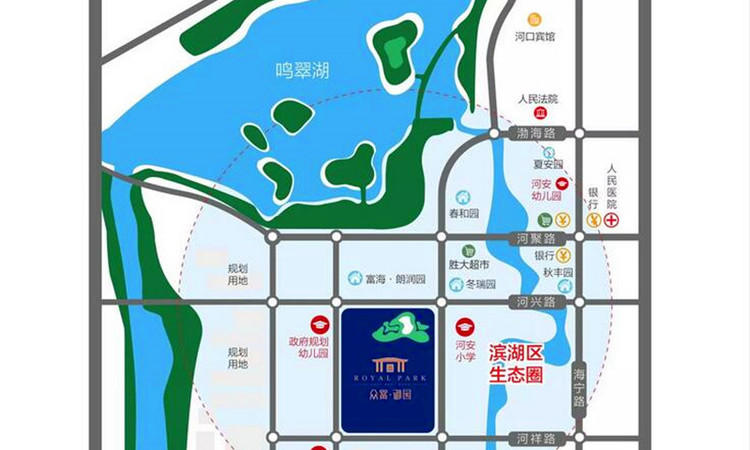 河口众富·御园交通图