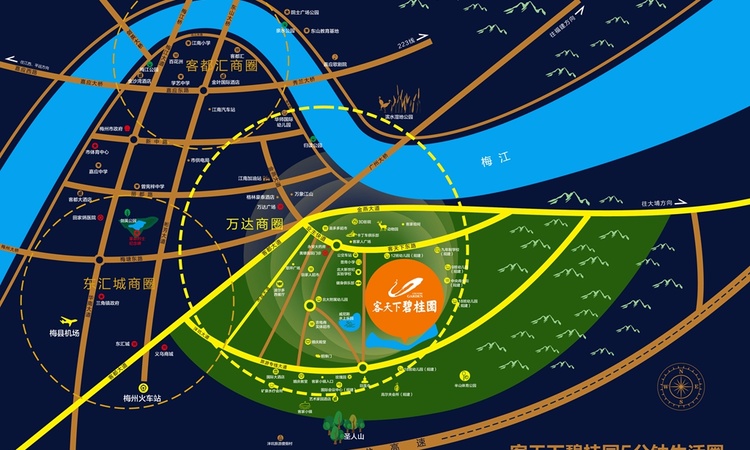 客天下碧桂园交通图