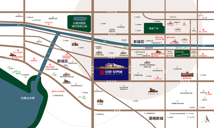 平顶山中骏世界城交通图