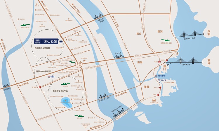 中国铁建湖心公馆交通图