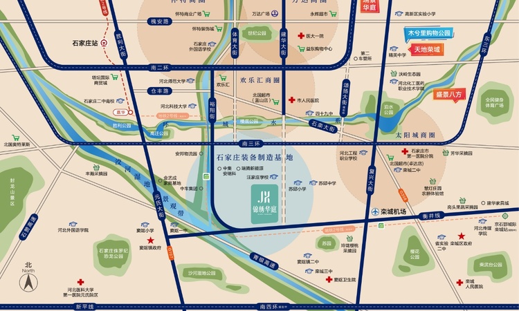 天地锦绣华庭交通图