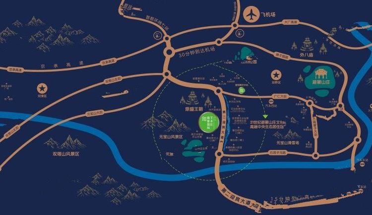 翡翠国际艺术区交通图