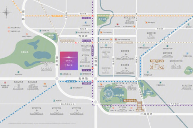 招商江山玺交通图