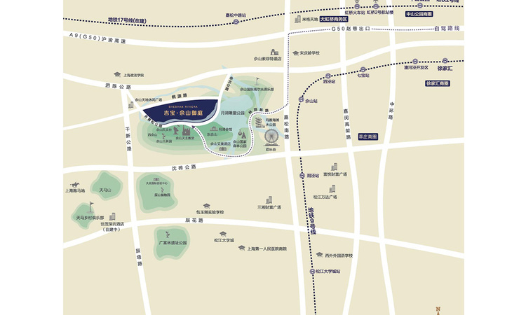 佘山御庭交通图
