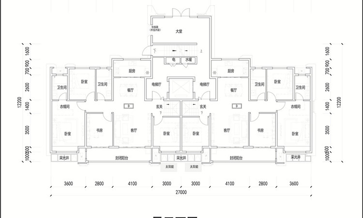 鲁商中央公馆二期楼层平面图