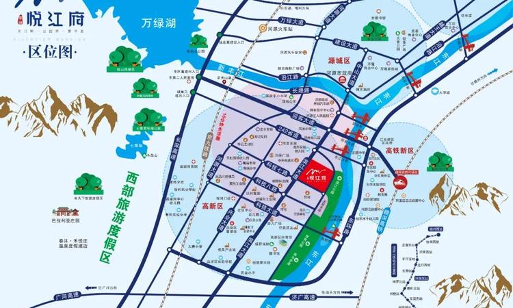 敏捷悦江府交通图