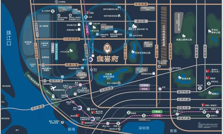 鸿荣源·珈誉府交通图