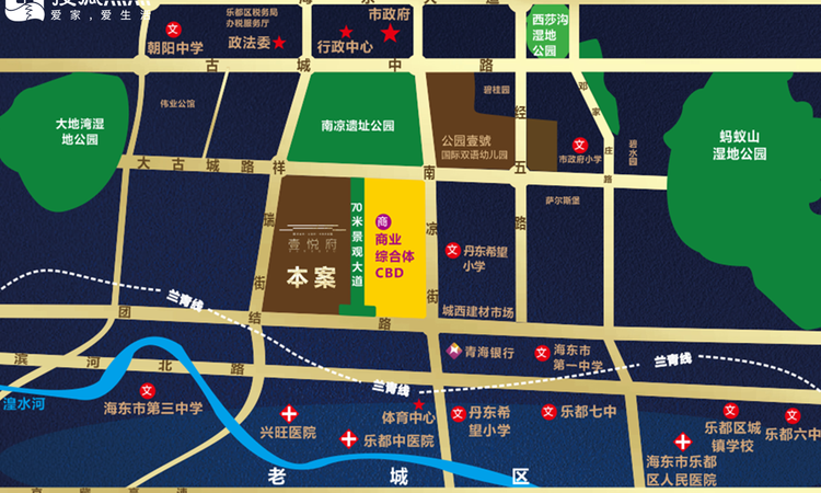 乐都壹悦府交通图
