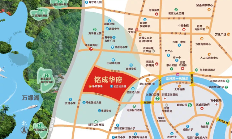 铭成华府交通图