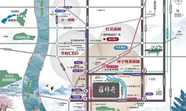 蓝光雍锦府交通图