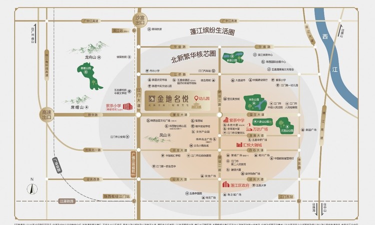 金地名悦交通图