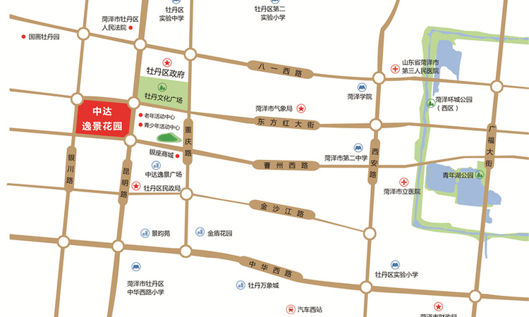 中达逸景花园交通图