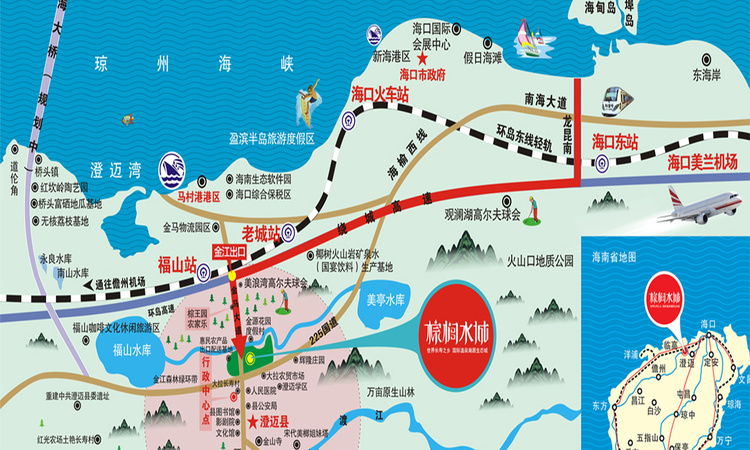 天擎棕榈水城交通图