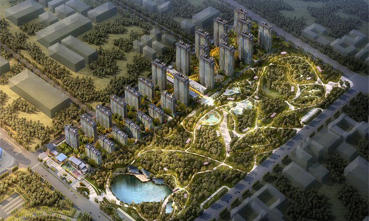 万科中央公园效果图