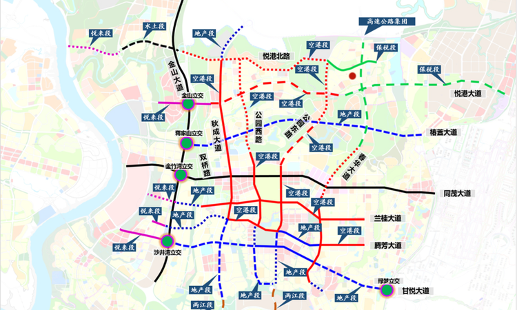 万科城市花园交通图