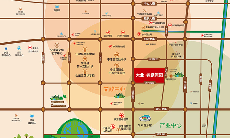 大业·锦绣景园交通图