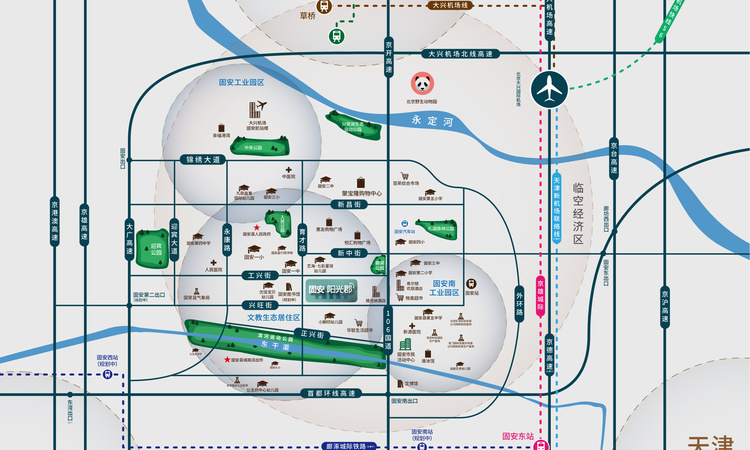 固安阳光郡交通图
