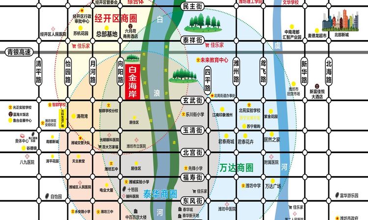 城建白金海岸交通图