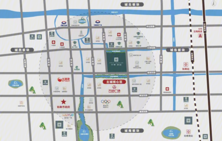 中皋珺园交通图