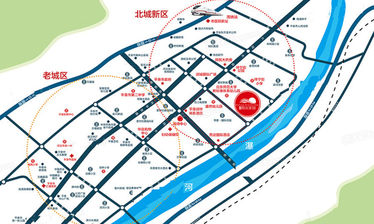 海城阳光家园交通图