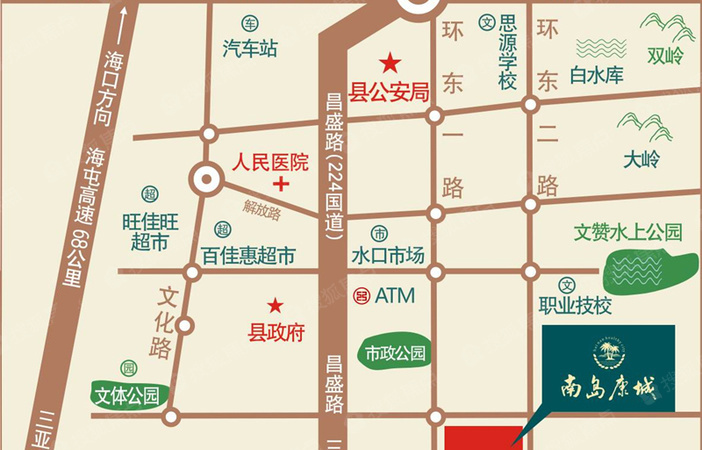 德盛南岛康城交通图