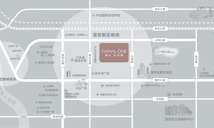 融创·运河望交通图