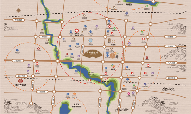 明发·桃花源著交通图