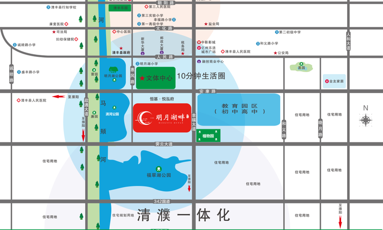 明月湖畔交通图