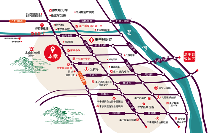 紫御华府交通图