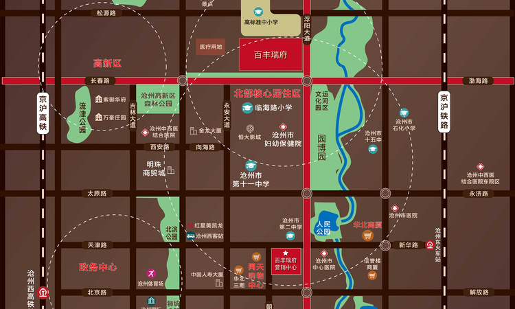百丰天禧交通图