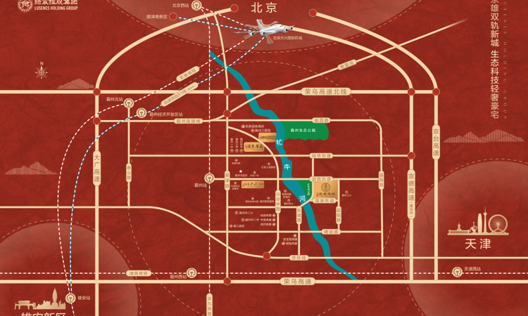 迎宾华府交通图